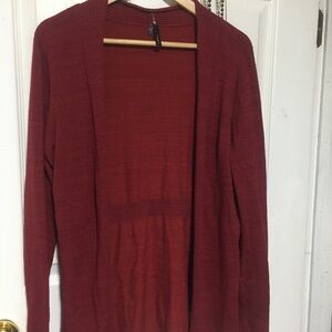 Maurices Open-Front Burgundy Red Cardigan